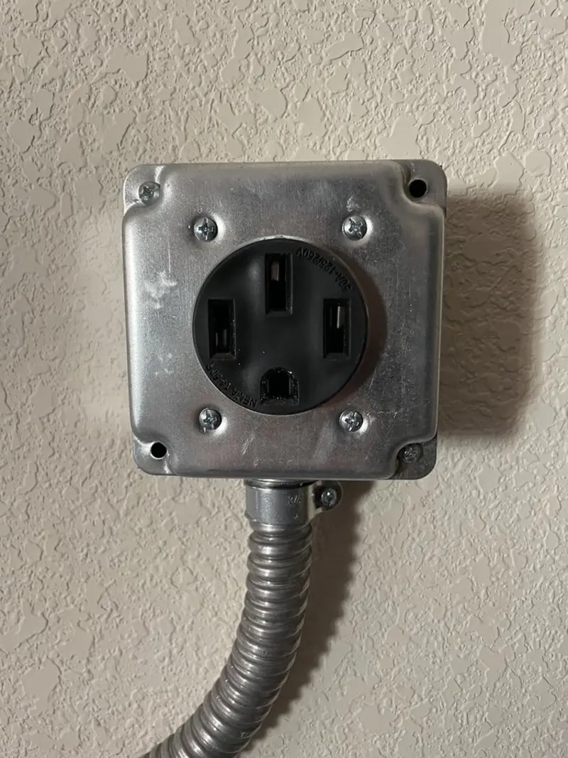 NEMA 14-50 outlet installed for Electrical Panel Upgrade in Pleasanton